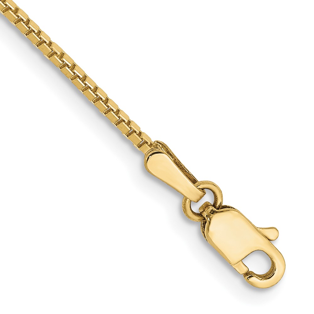 Picture of Finest Gold 10K Yellow Gold 9 in. 1.1 mm Box Chain Anklet