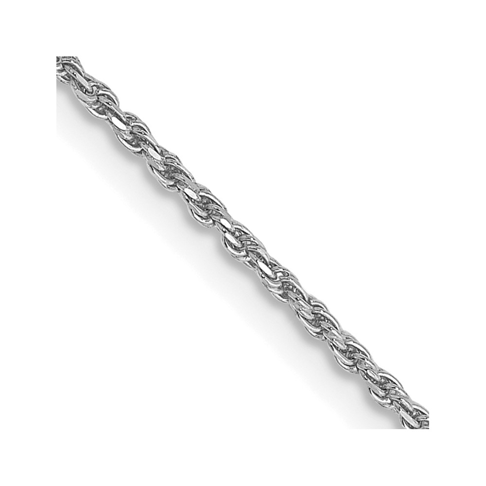 Picture of Finest Gold 14K White Gold 1.15 mm Diamond-Cut Machine-Made 14 in. Rope Chain