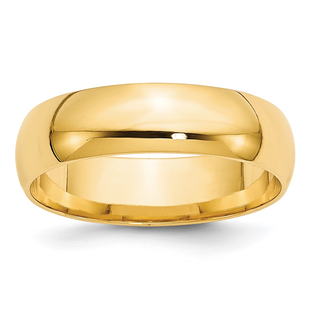 Picture of Finest Gold 10K Yellow Gold 6 mm LTW Comfort Fit Band&amp;#44; Size 10.5