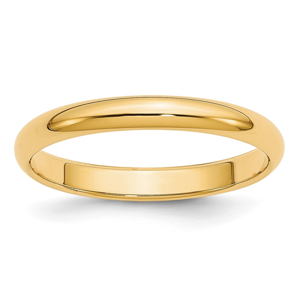 Picture of Finest Gold 10K Yellow Gold 3 mm Half Round Band&amp;#44; Size 7.5