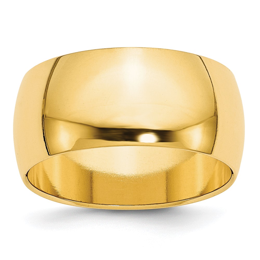 Picture of Finest Gold 10K Yellow Gold 10 mm Half Round Band&amp;#44; Size 11