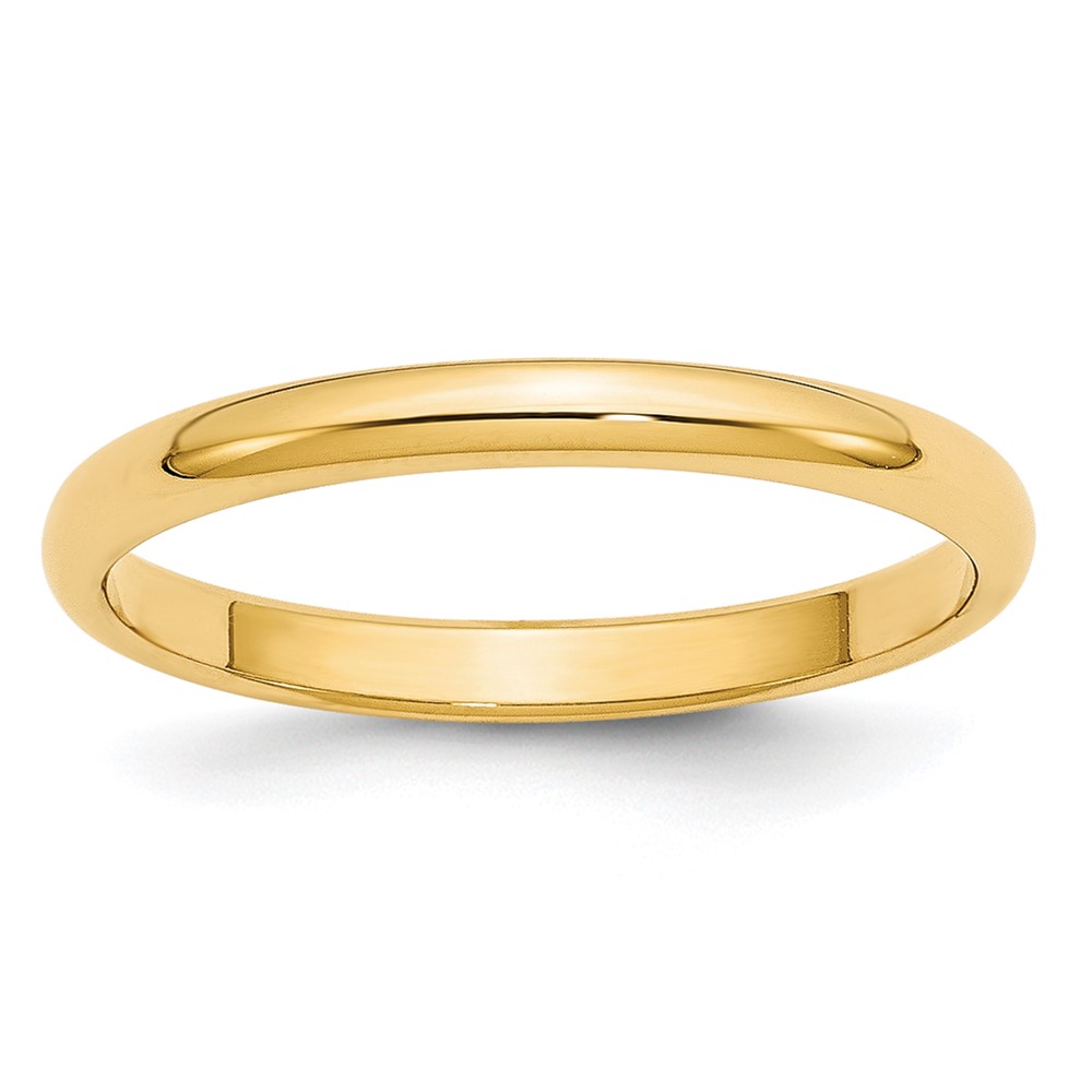 Picture of Finest Gold 10K Yellow Gold 2.5 mm Half Round Band&amp;#44; Size 7