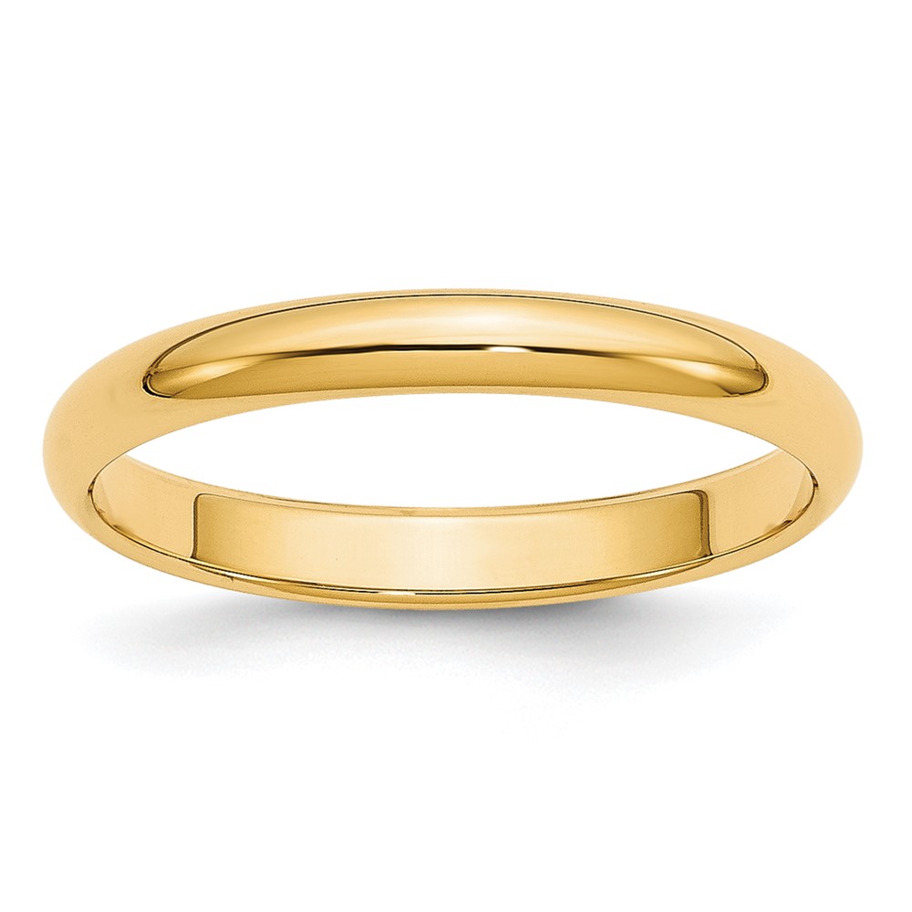 Picture of Finest Gold 3 mm 10K Yellow Gold Half Round Band&amp;#44; Size 11