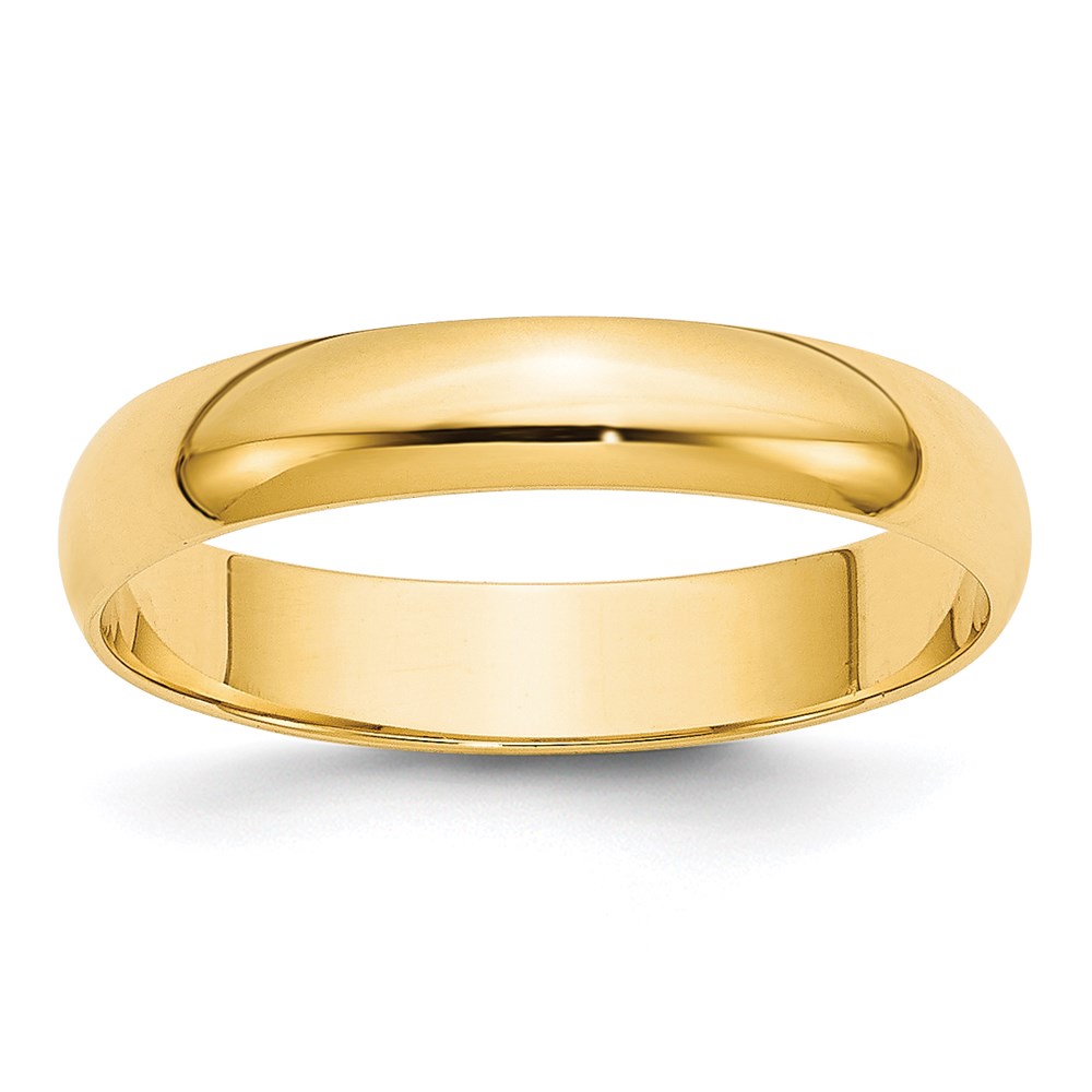 Picture of Finest Gold 14K Yellow Gold 4 mm LTW Half Round Band&amp;#44; Size 13