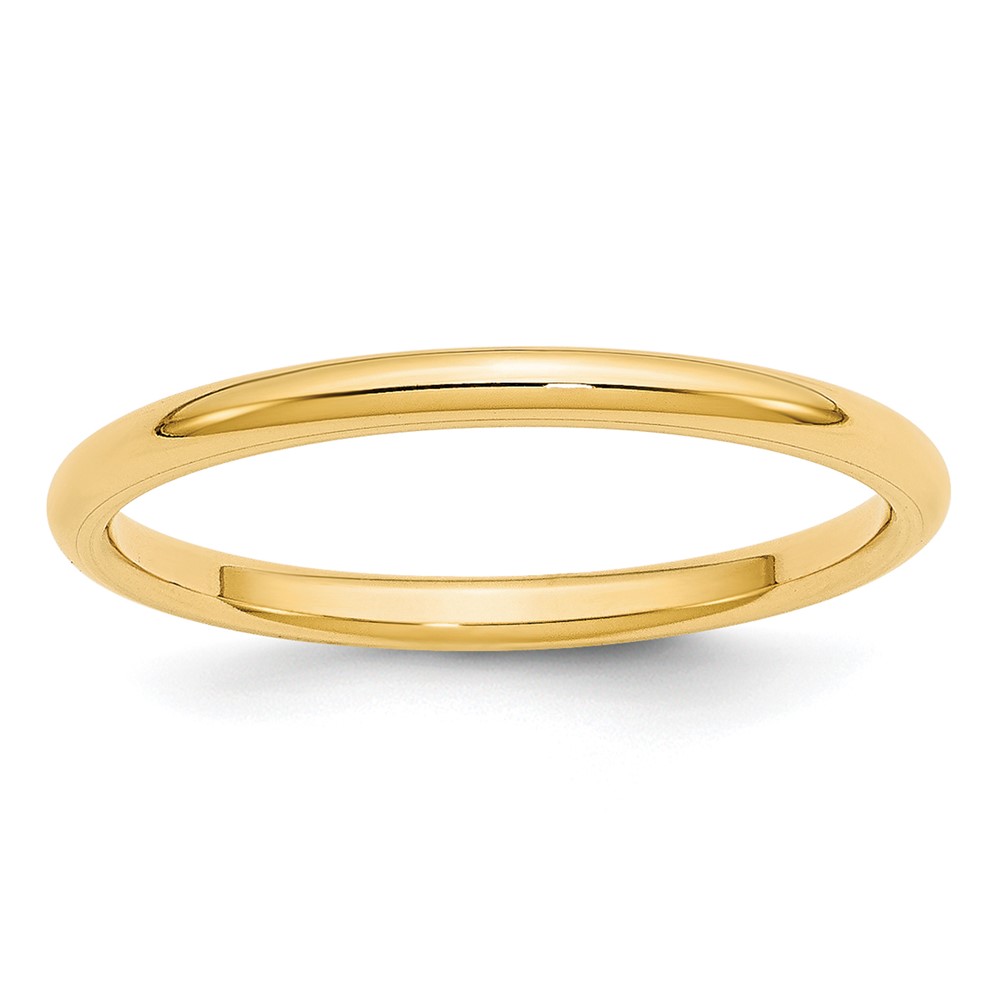 Picture of Finest Gold 10KY 2 mm Standard Comfort Fit Ring&amp;#44; Band Size 10