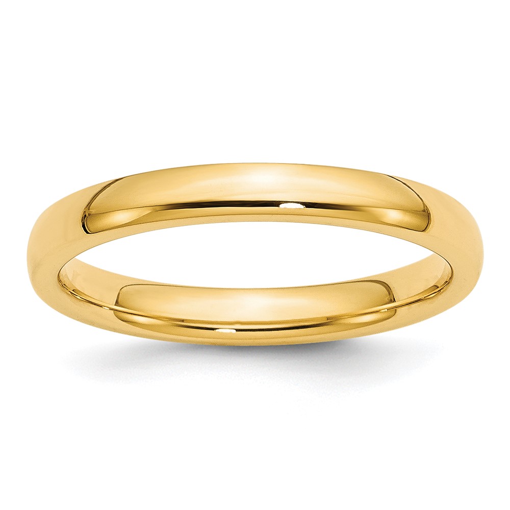 Picture of Finest Gold 10K 3 mm Yellow Gold Standard Comfort Fit Band - Size 12