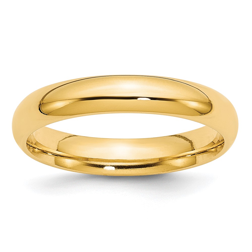 Picture of Finest Gold  4 mm 10K Yellow Gold Standard Weight Comfort Fit Wedding Band - Size 5