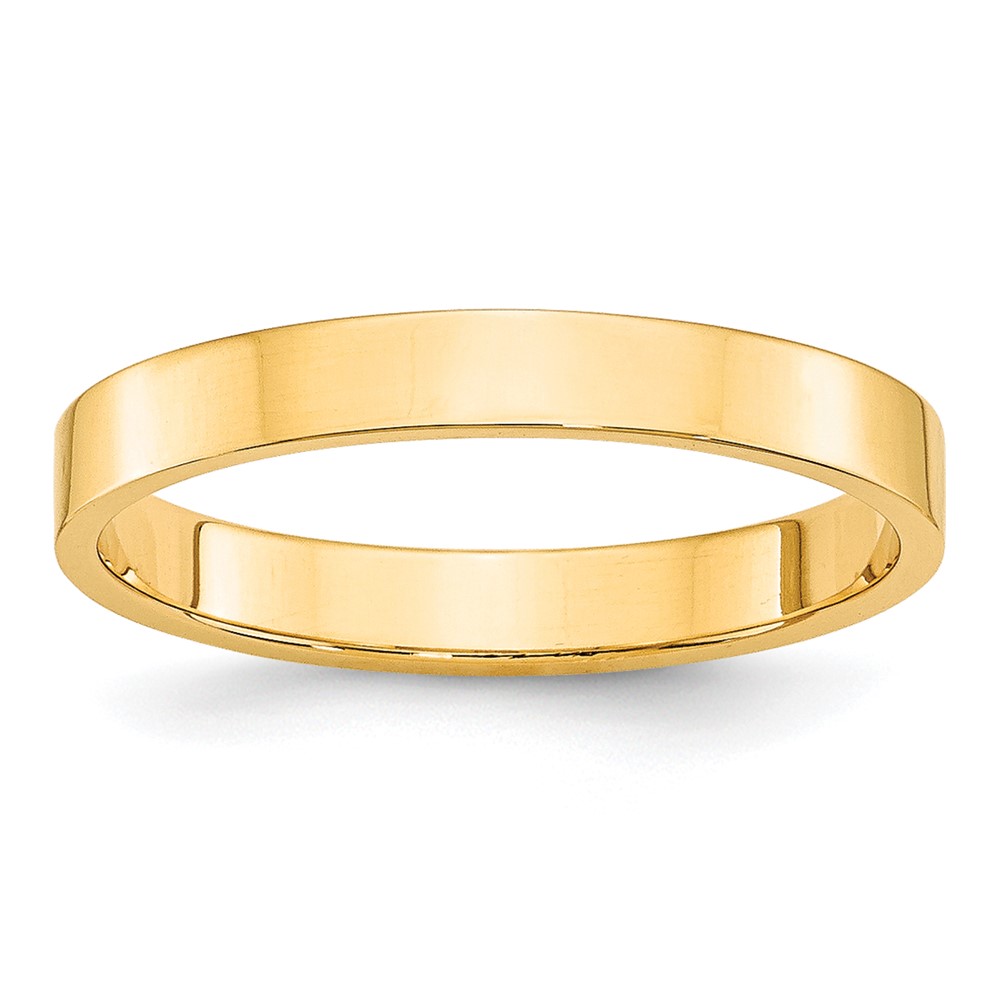 Picture of Finest Gold 10K 3 mm LTW Flat Band&amp;#44; Yellow - Size 8
