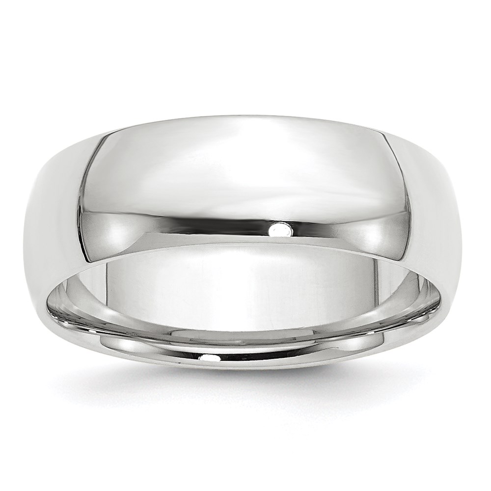 Picture of Finest Gold  10K 7mm White Gold LTW Comfort Fit Band - Size 12