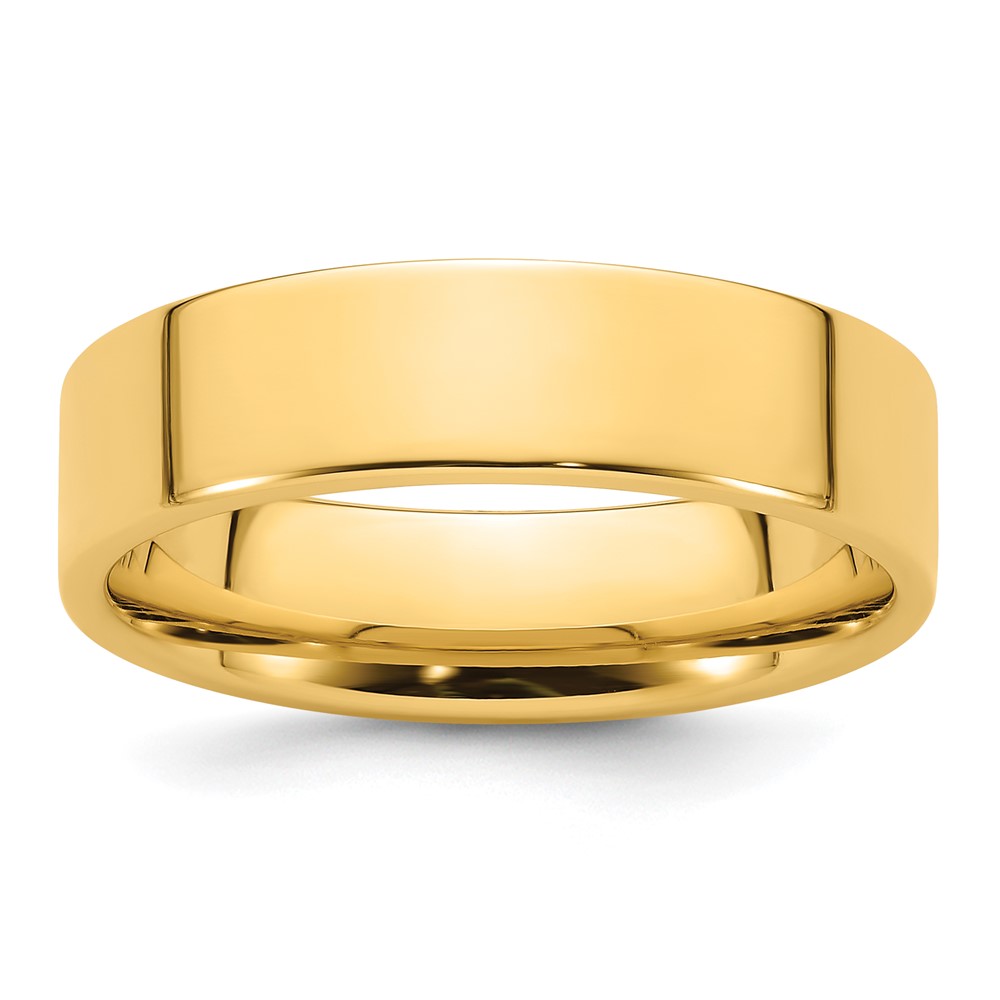 Picture of Finest Gold 14K 6 mm Standard Flat Comfort Fit Band&amp;#44; Yellow - Size 8