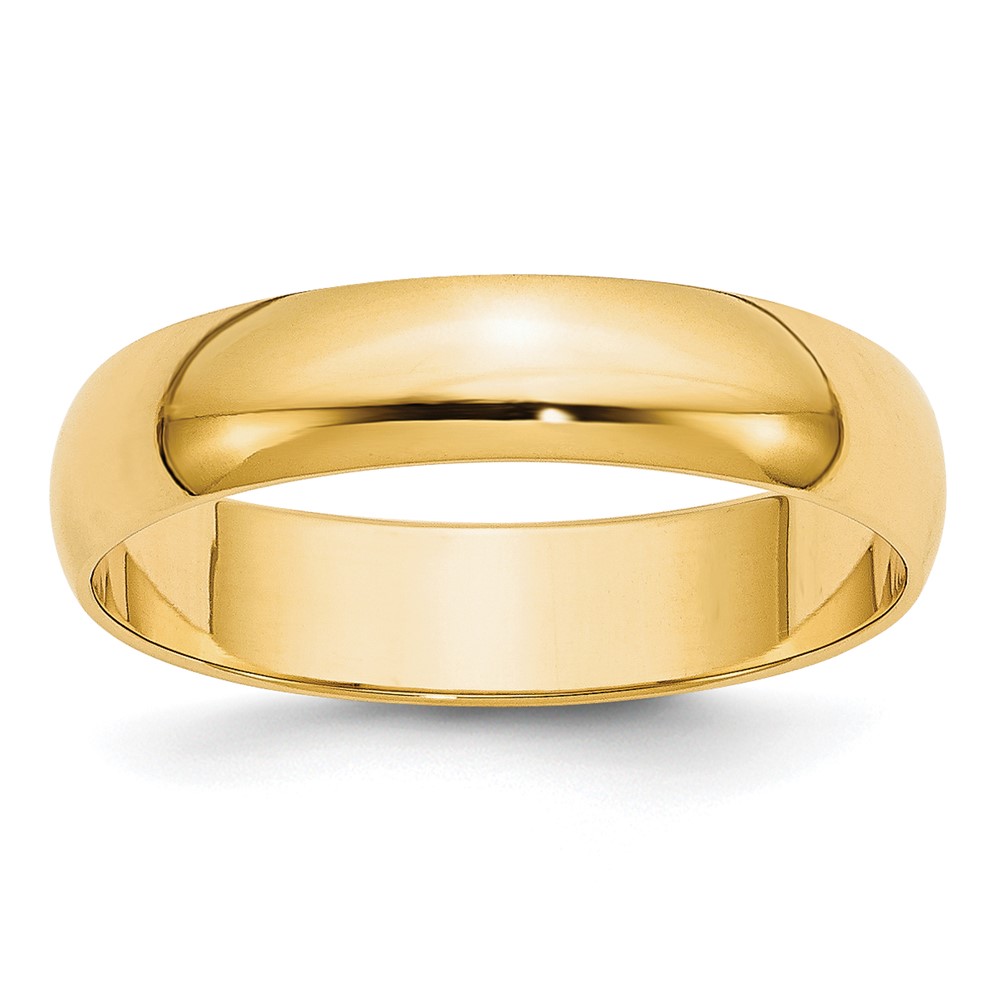 Picture of Finest Gold 10K 5 mm Yellow Gold Light Weight Half Round Band - Size 13