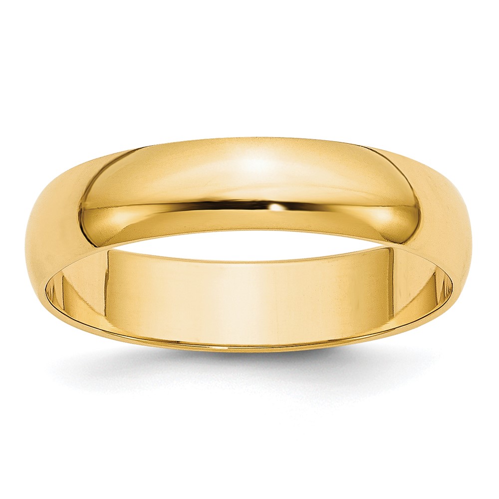 Picture of Finest Gold 10K 5 mm LTW Half Round Band&amp;#44; Yellow - Size 5
