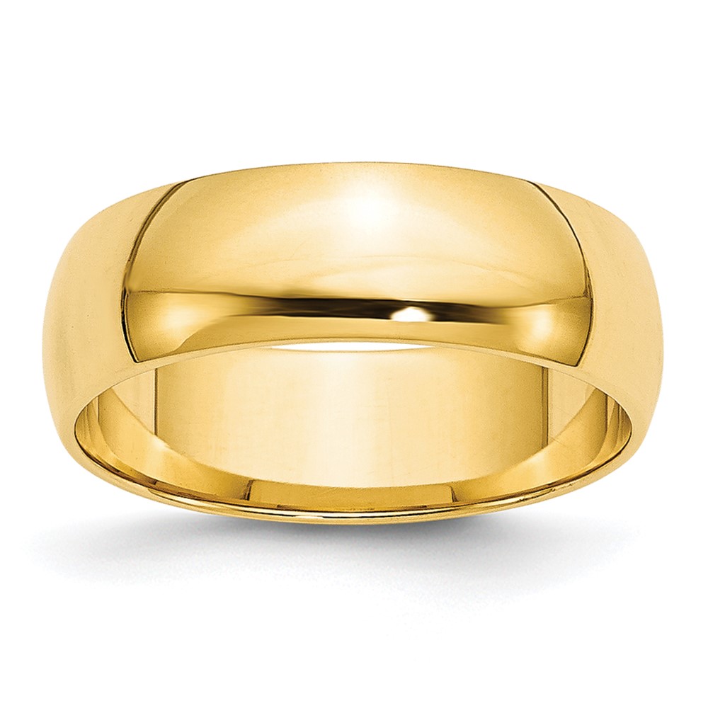 Picture of Finest Gold 10K 6 mm Yellow Gold Light Weight Half Round Band - Size 8.5