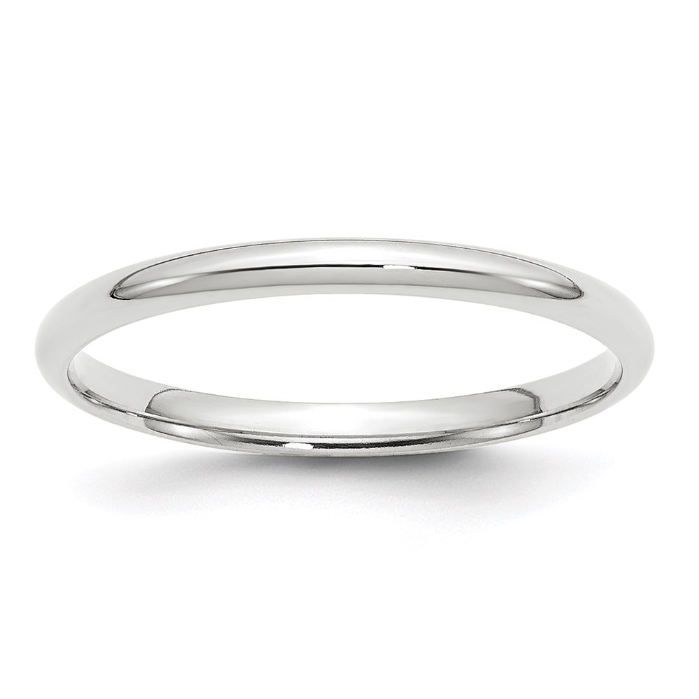 Picture of Finest Gold 10K White Gold 2 mm LTW Comfort Fit Band&#44; Size 8.5