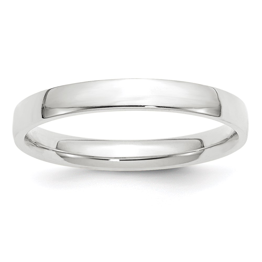 Picture of Finest Gold 10K White Gold 3 mm LTW Comfort Fit Band - Size 7.5