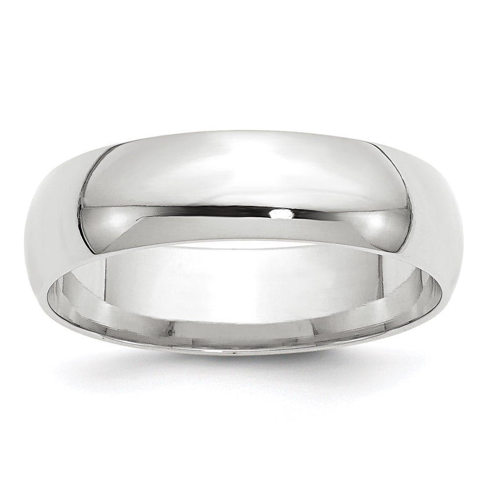 Picture of Finest Gold 10K White Gold 6 mm LTW Comfort Fit Band - Size 10