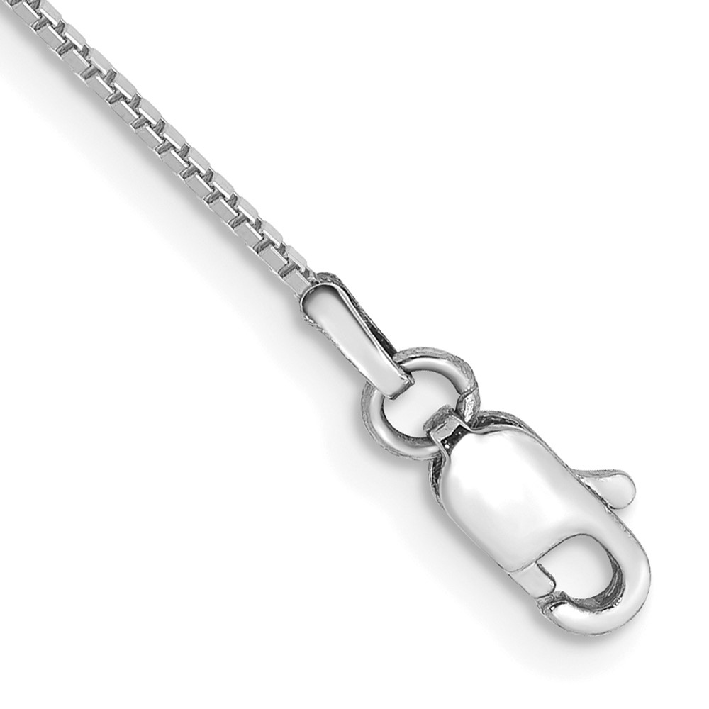 Picture of Finest Gold 10K White Gold 0.9 mm Box Chain 7 in. Bracelet