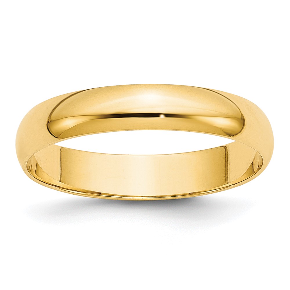 Picture of Finest Gold 10K 4 mm Yellow Gold Light Weight Half Round Band - Size 12
