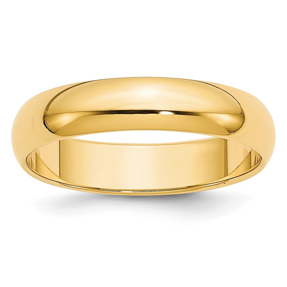 Picture of Finest Gold 14K Yellow Gold 5 mm Half-round Wedding Band&amp;#44; Size 11.5