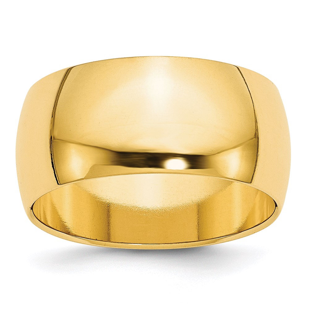 Picture of Finest Gold 14K Yellow Gold 10 mm Half Round Band&amp;#44; Size 12