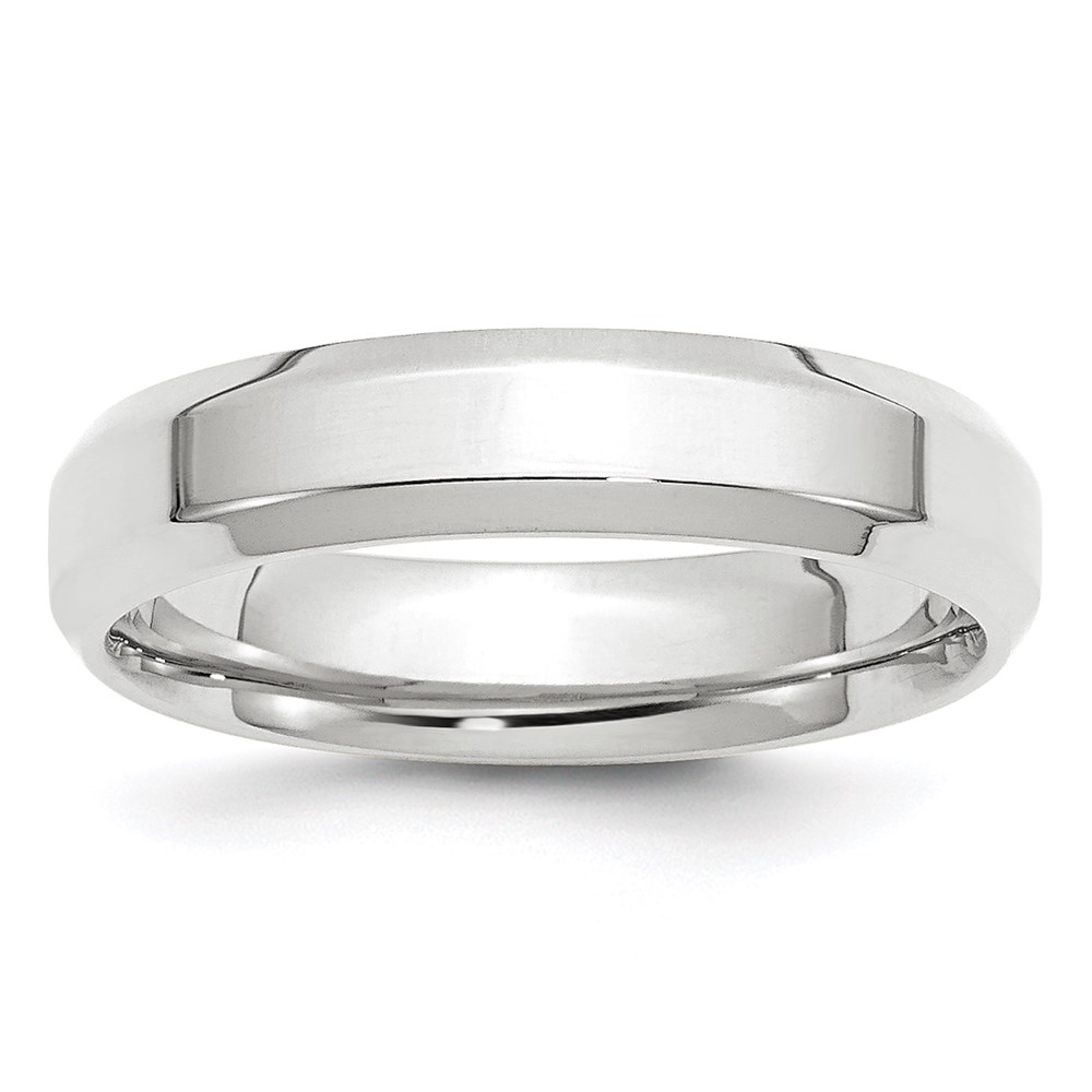 Picture of Finest Gold 1WBEC050-7 5 mm 10KW Bevel Edge Comfort Fit Band Ring - Size 7