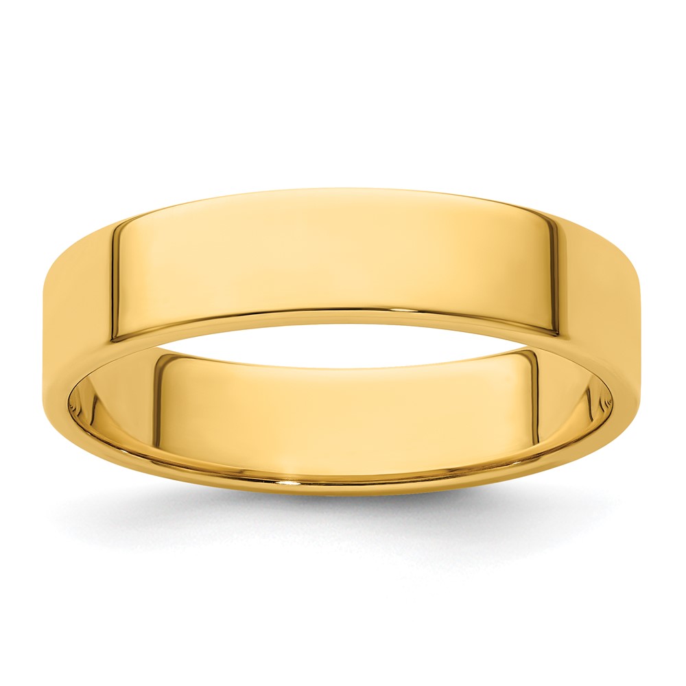 Picture of Finest Gold 14K 5 mm LTW Flat Band&amp;#44; Yellow - Size 5