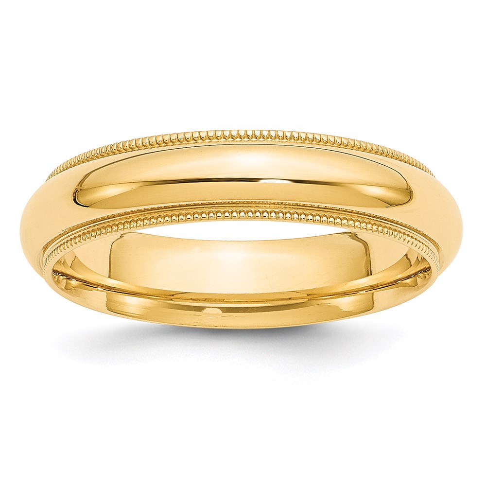 Picture of Finest Gold 14K 5 mm Milgrain Comfort Fit Band&amp;#44; Yellow - Size 9.5