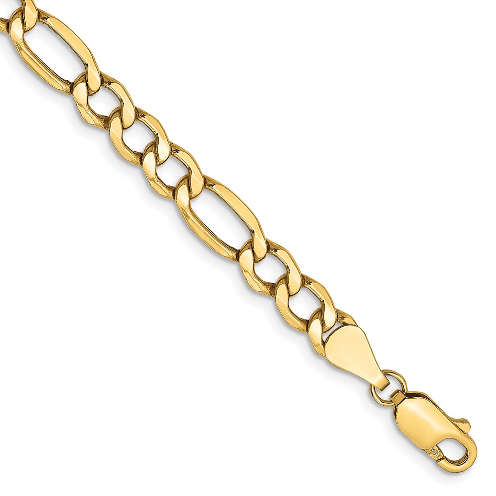 Mens Gold Classics(tm) 5.75mm. 14k Semi Solid Figaro Chain Bracelet -  Fine Jewelry Collections, BC95-8
