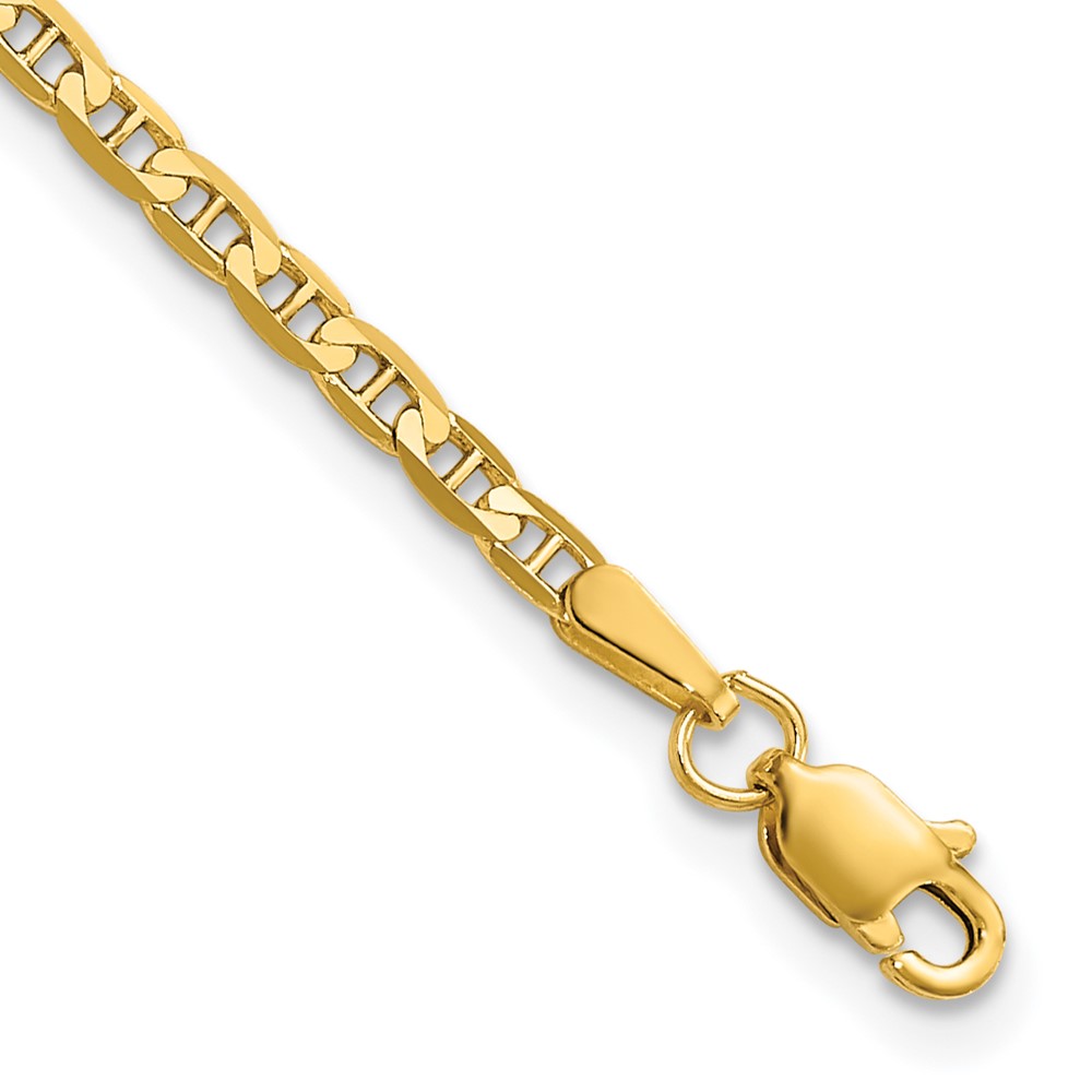 Picture of Finest Gold 14K Yellow Gold 9 in. 2.4 mm Concave Anchor Chain