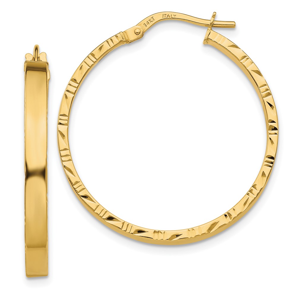 Gold Classics(tm) 14kt. Gold 3mm Polished Hoop Earrings -  Fine Jewelry Collections, TF812