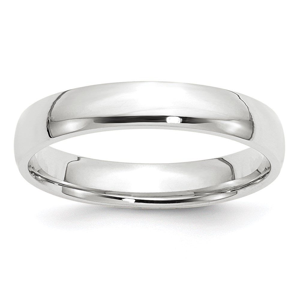 Picture of Finest Gold  4 mm 14K White Gold Lightweight Comfort Fit Wedding Band - Size 4