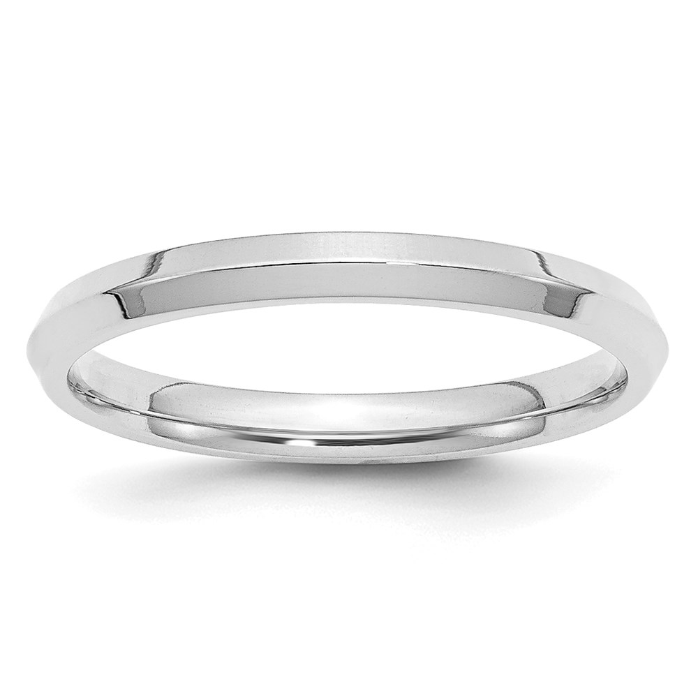 Picture of Finest Gold 14K 2.5 mm Knife Edge Comfort Fit Band&#44; White - Size 5