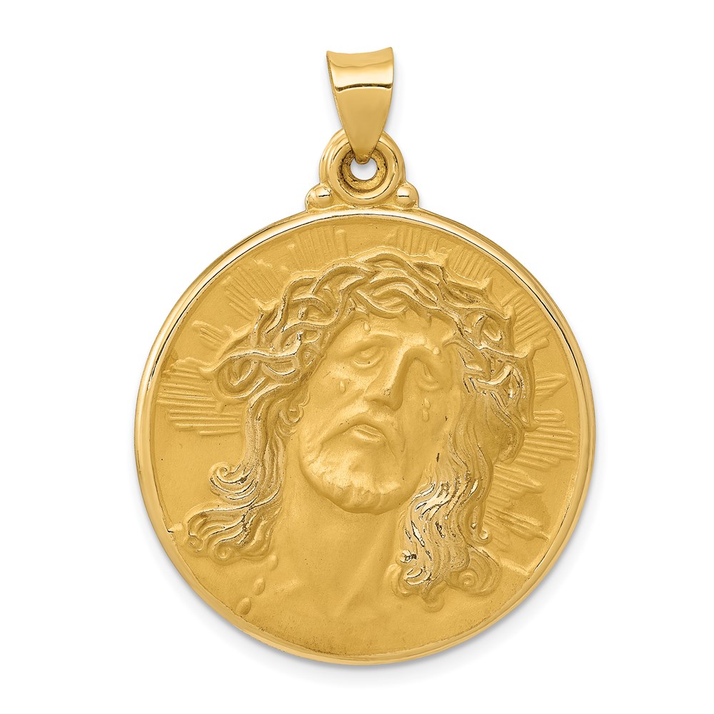 Unisex Gold Classics(tm) 14kt. Yellow Gold Face of Jesus Medal -  Fine Jewelry Collections, XR1242