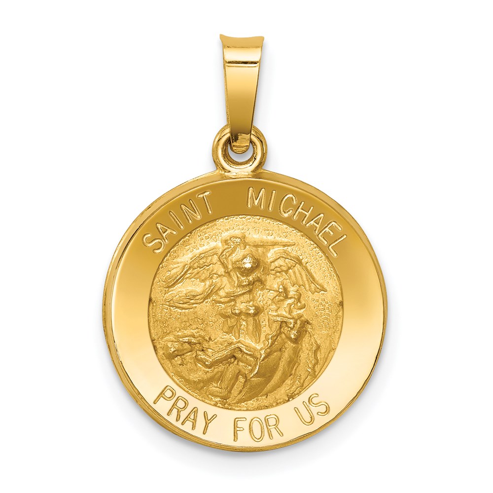 Unisex Gold Classics(tm) 14kt. Yellow Gold Saint Michael Medal -  Fine Jewelry Collections, XR1362