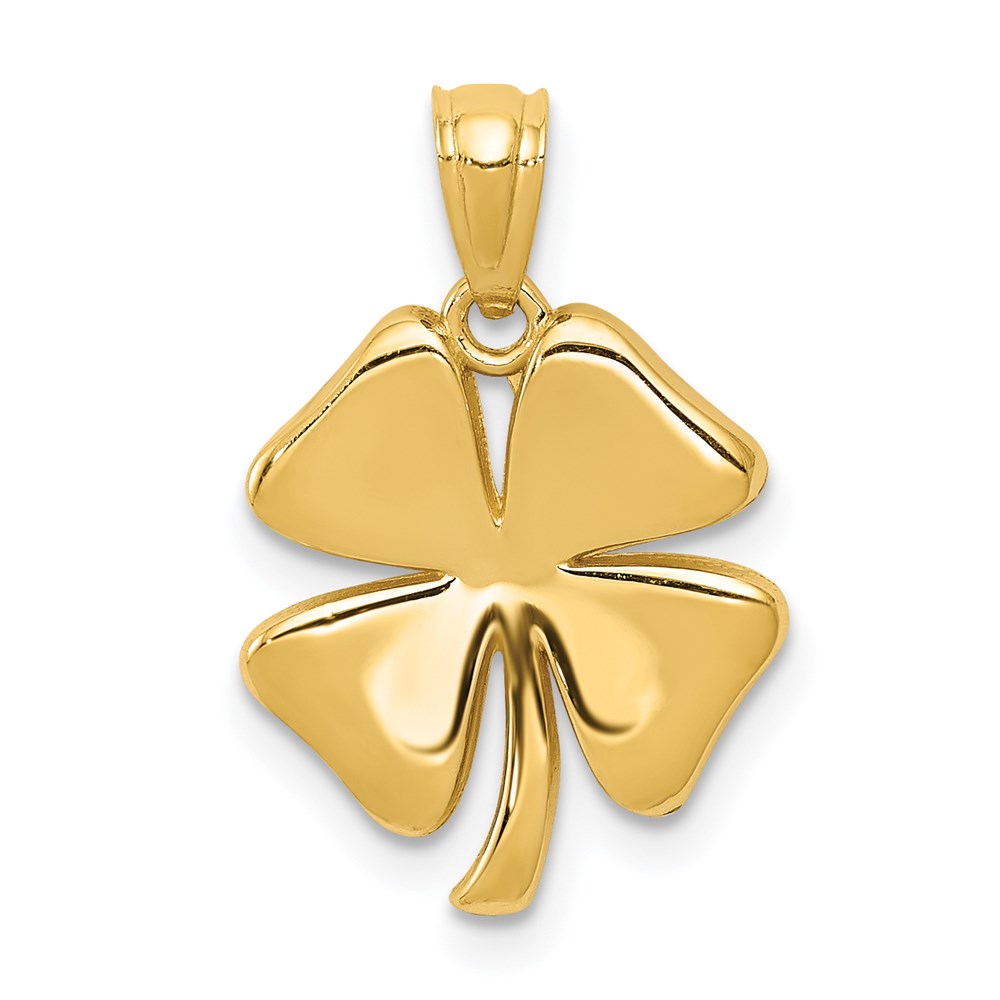Picture of Finest Gold 14K Yellow Gold Polished 4 Leaf Clover Pendant