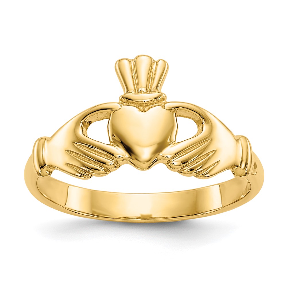 Gold Classics(tm) Thin 14kt. Yellow Gold Claddagh Ring -  Fine Jewelry Collections, R123