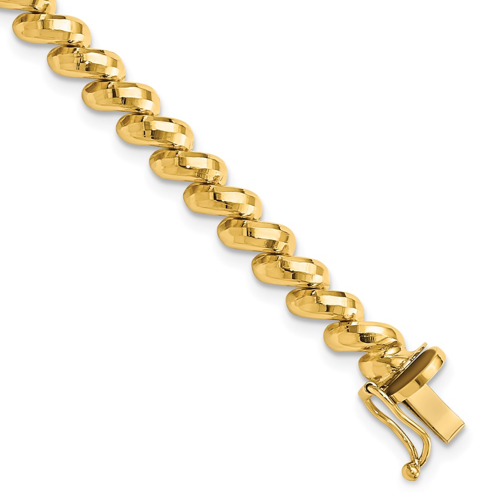 14K Yellow Gold Faceted San Marco 7 in. Bracelet -  Bagatela, BA2721808