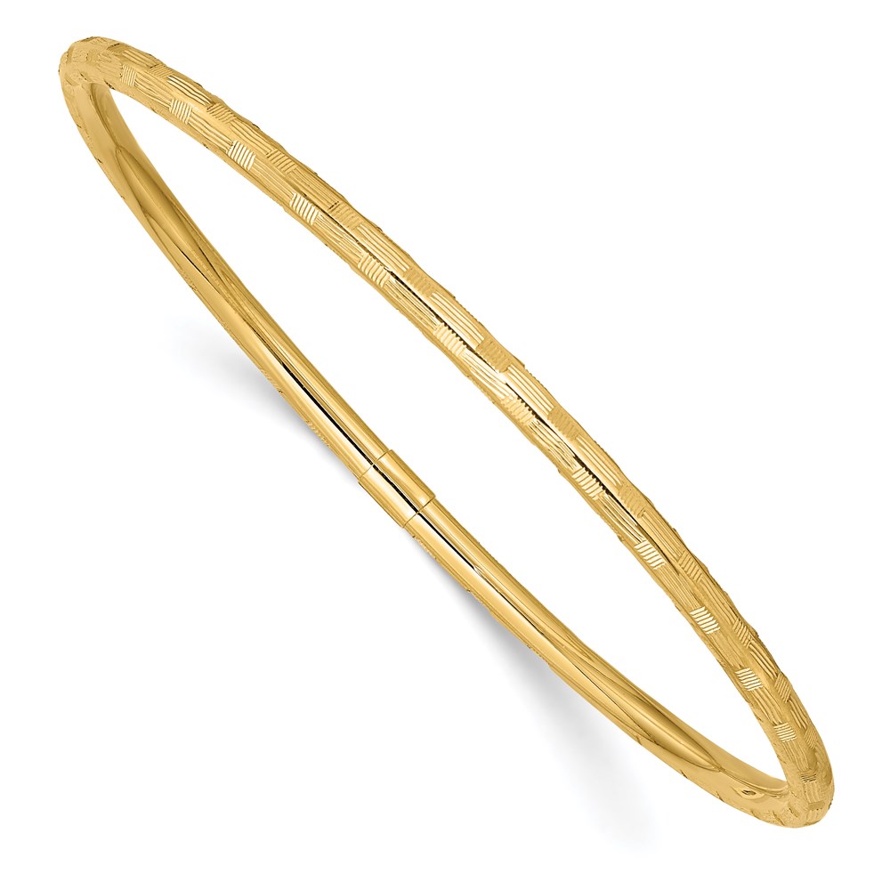 Gold Classics(tm) 14kt. Yellow Gold Diamond-Cut Slip-On Bangle -  Fine Jewelry Collections, DB613