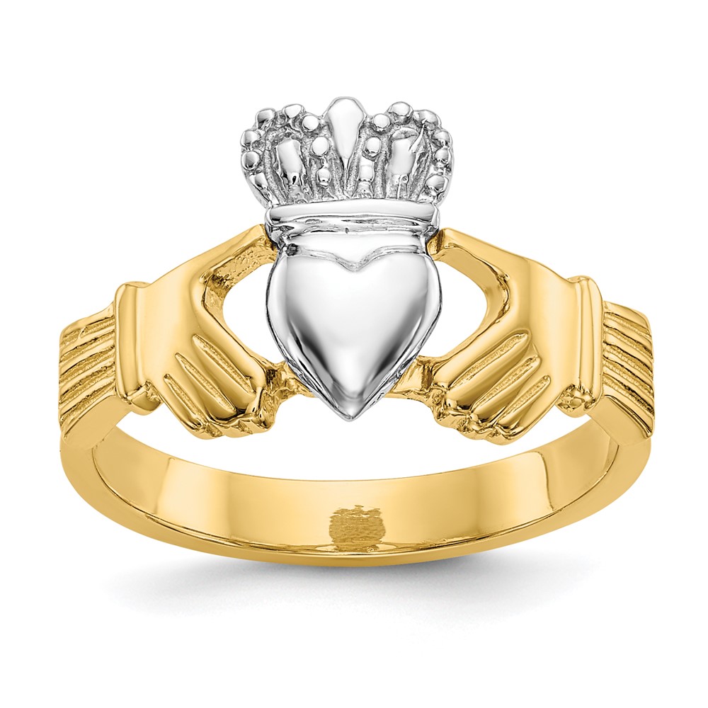 Gold Classics(tm) 14kt. White & Yellow Gold Claddagh Ring -  Fine Jewelry Collections, D101