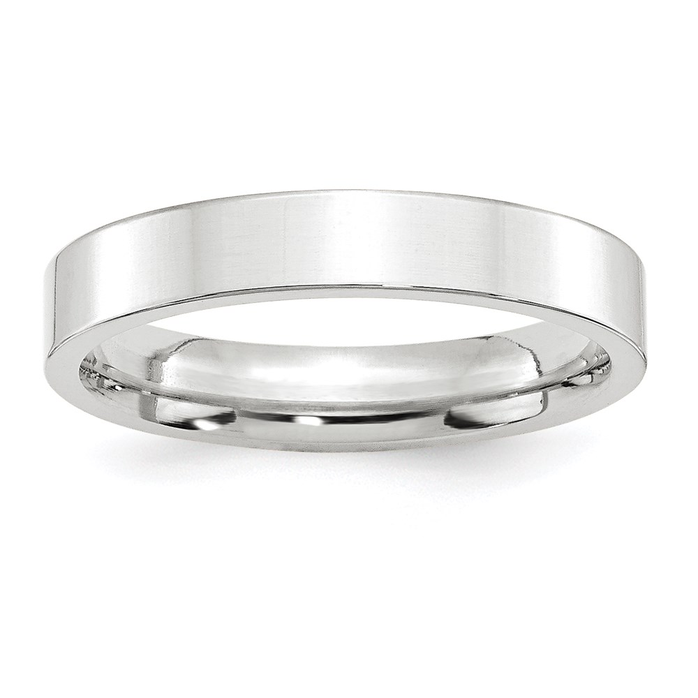 Picture of Finest Gold 14K 4 mm Standard Flat Comfort Fit Band&#44; White - Size 5.5