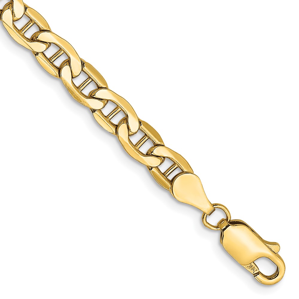 Mens Gold Classics(tm) 4.75mm. Semi-Solid Anchor Chain Bracelet -  Fine Jewelry Collections, BC101-8