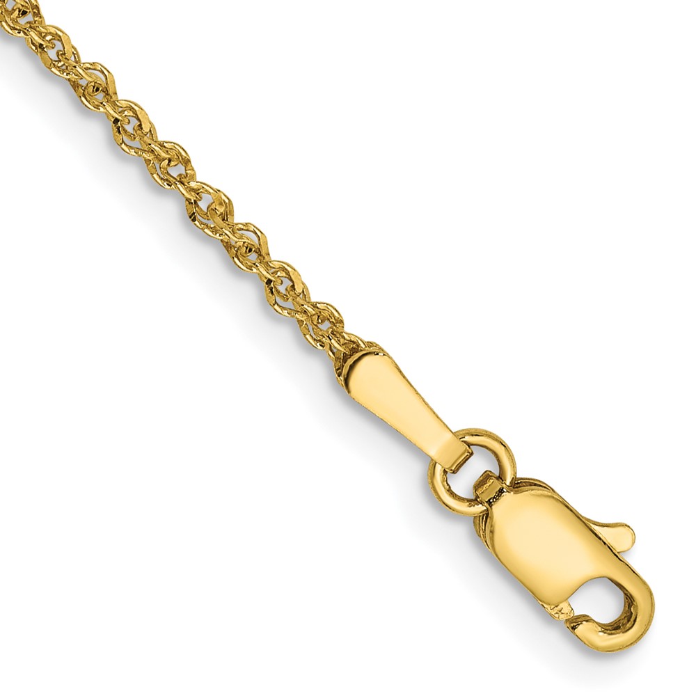 Picture of Finest Gold 14K Yellow Gold 9 in. 1.7 mm Ropa Chain Anklet