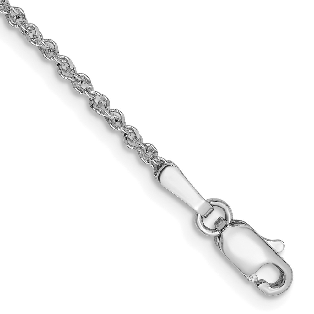 Picture of Finest Gold 14K White Gold 10 in. 1.7 mm Ropa Chain Anklet