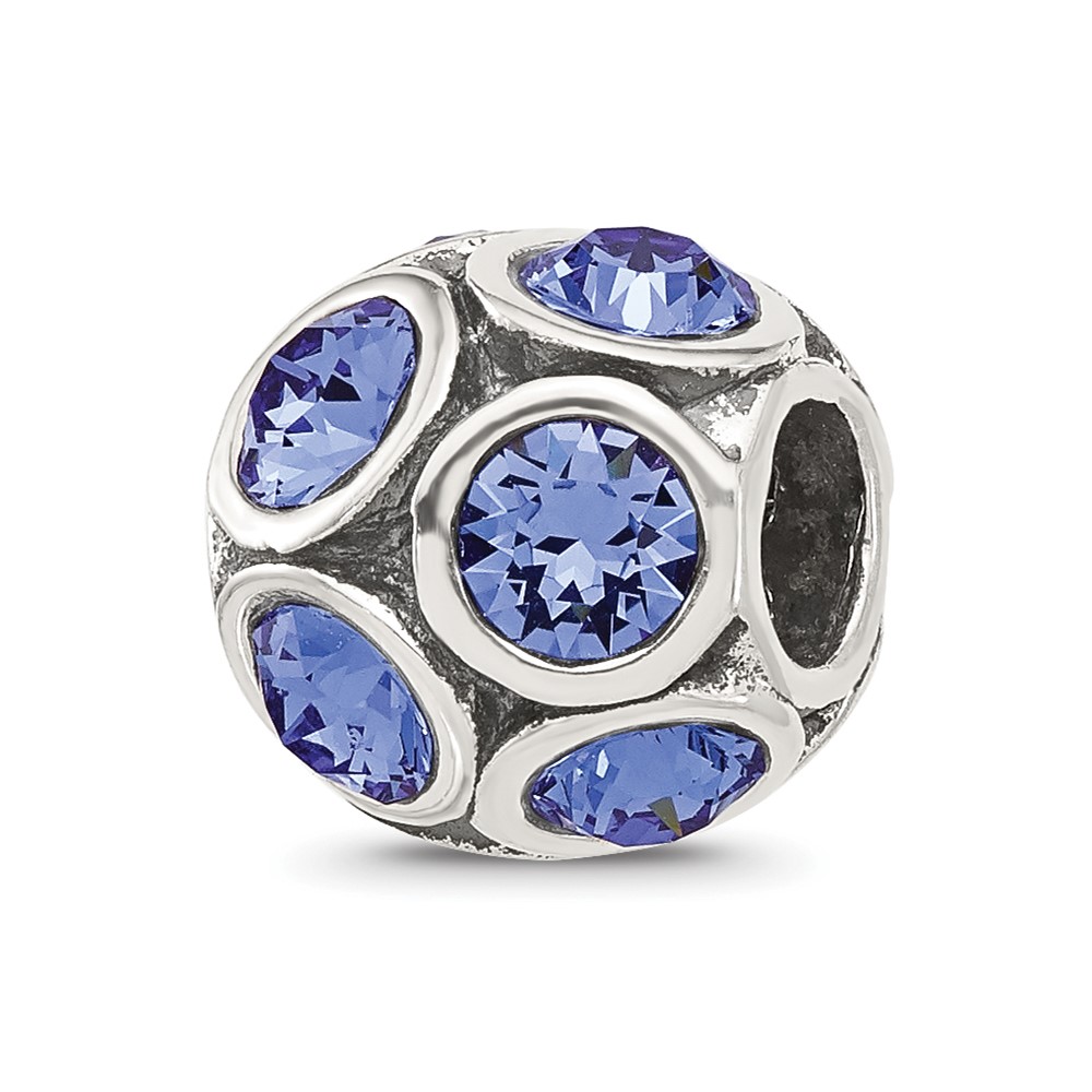 Picture of Finest Gold Sterling Silver Reflections September Preciosa Crystal Bead&#44; White