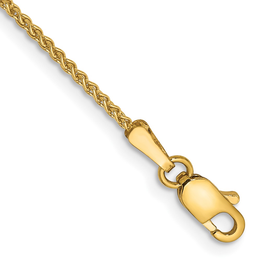 Picture of Finest Gold 14K Yellow Gold 9 in. 1.25 mm Spiga Chain Anklet