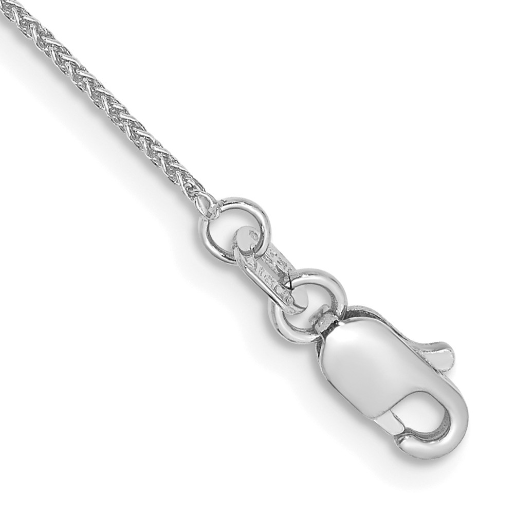 Picture of Finest Gold 14K White Gold 10 in. 0.85 mm Spiga Chain Anklet