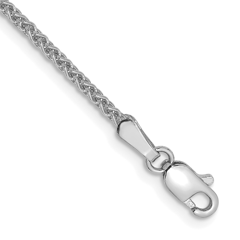 Picture of Finest Gold 1.7 mm 14K WG Spiga Anklet Chain&amp;#44; White