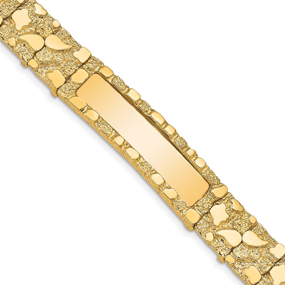 Picture of Finest Gold 14K Yellow Gold 12 mm Nugget ID 8 in. Bracelet