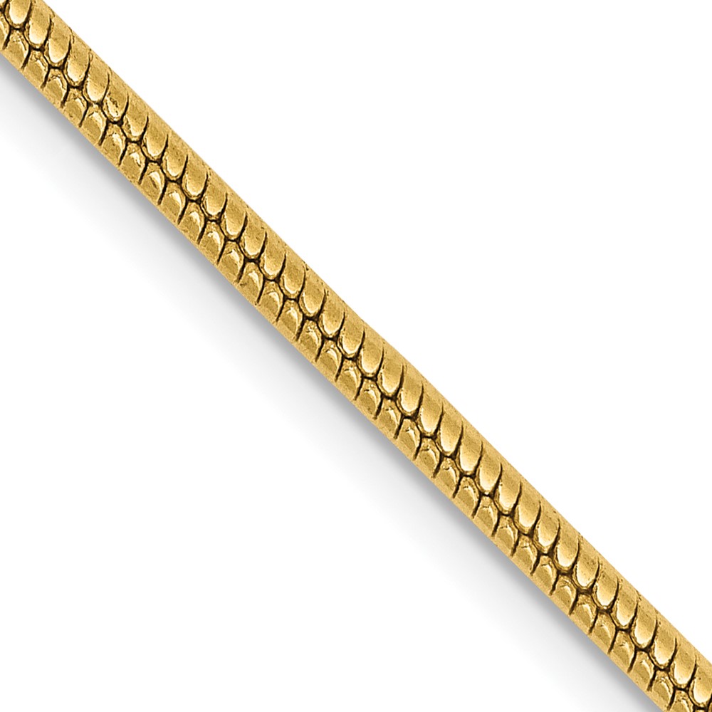 Picture of Finest Gold 1.85 mm 14K Round Snake Chain&amp;#44; Yellow