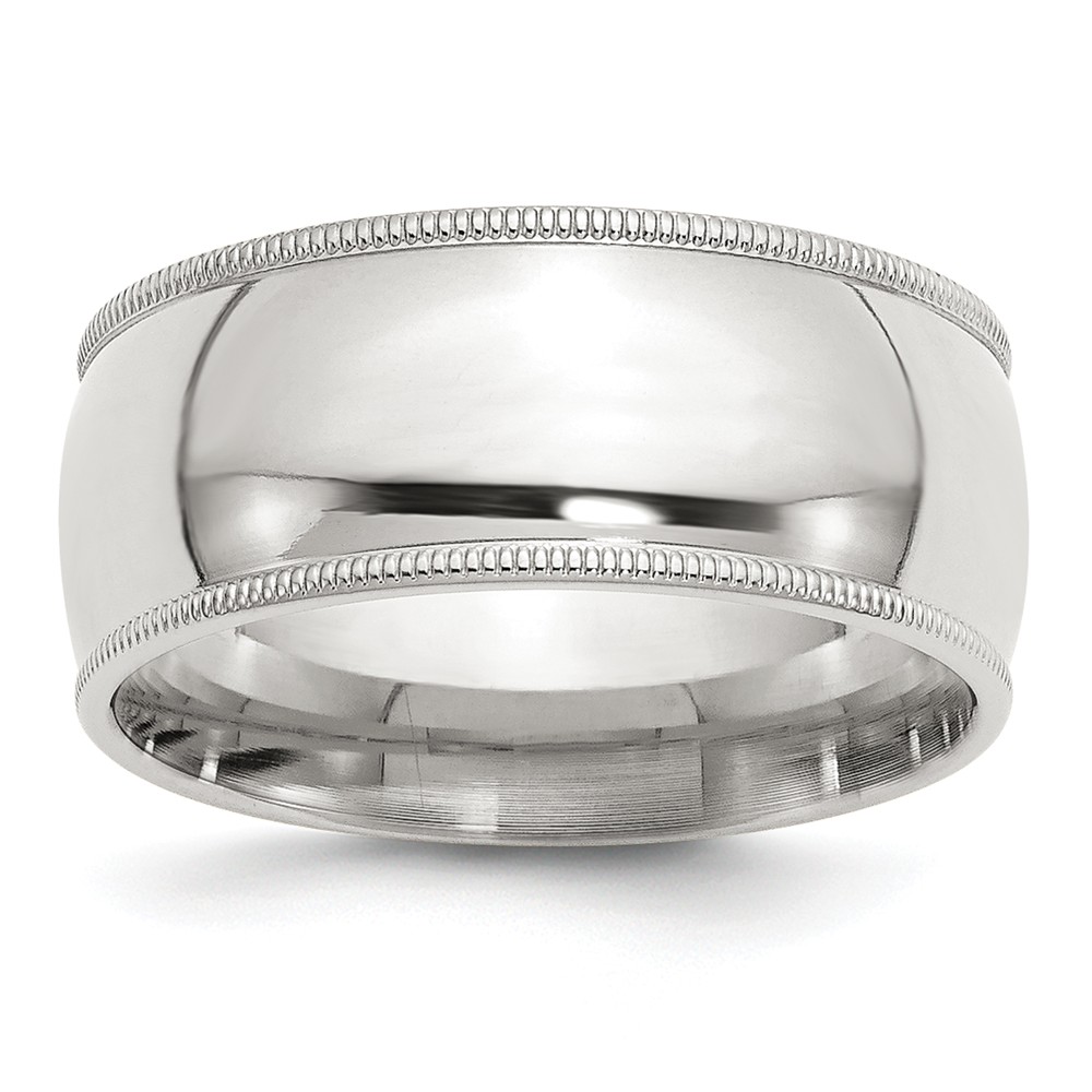 Picture of Bridal QCFM090-8 9 mm Sterling Silver Milgrain Comfort Fit Band&#44; Size 8